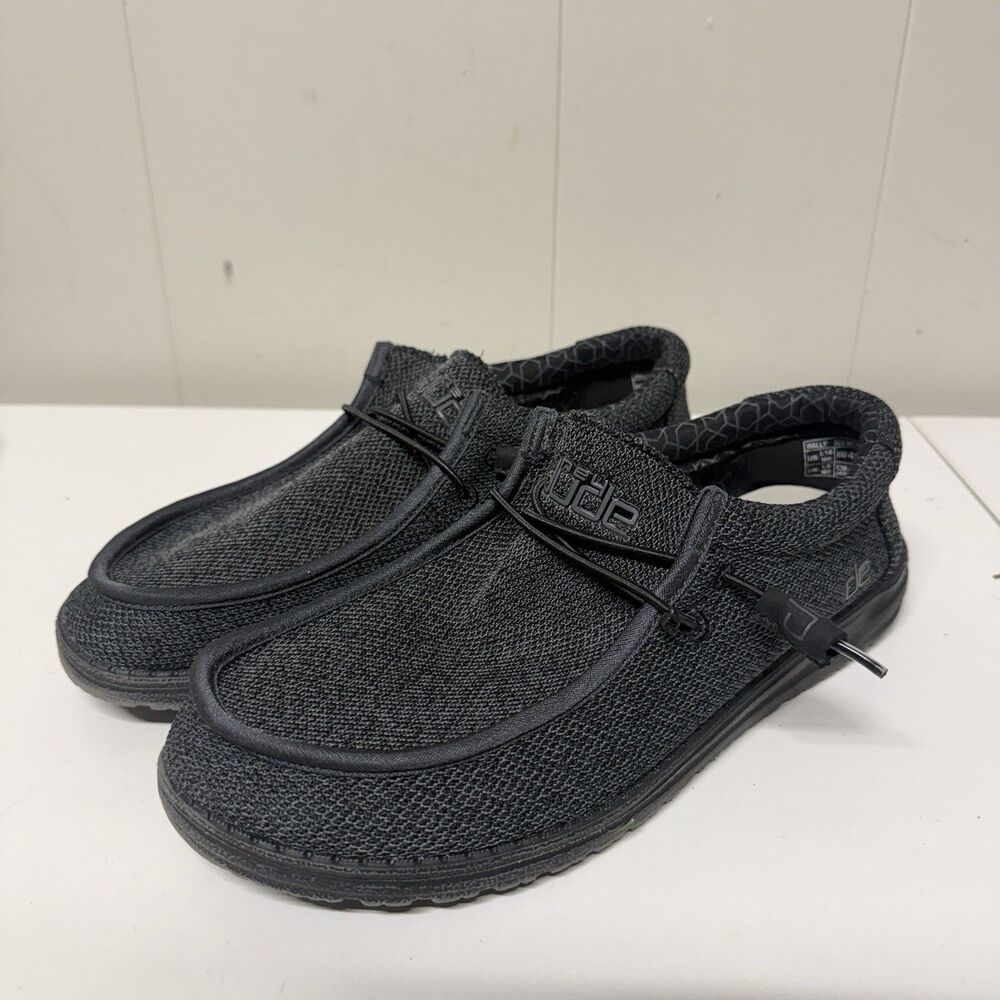 Hey Dude Sox Micro Casual Shoes, Size 8 - Black Mens